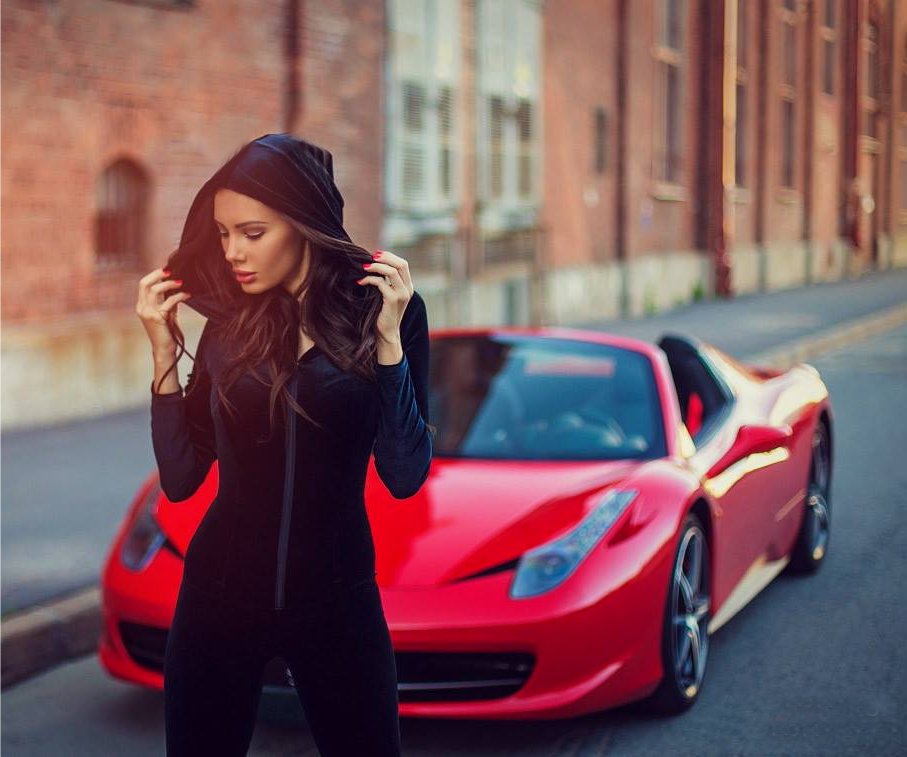 Red Ferrari Girl